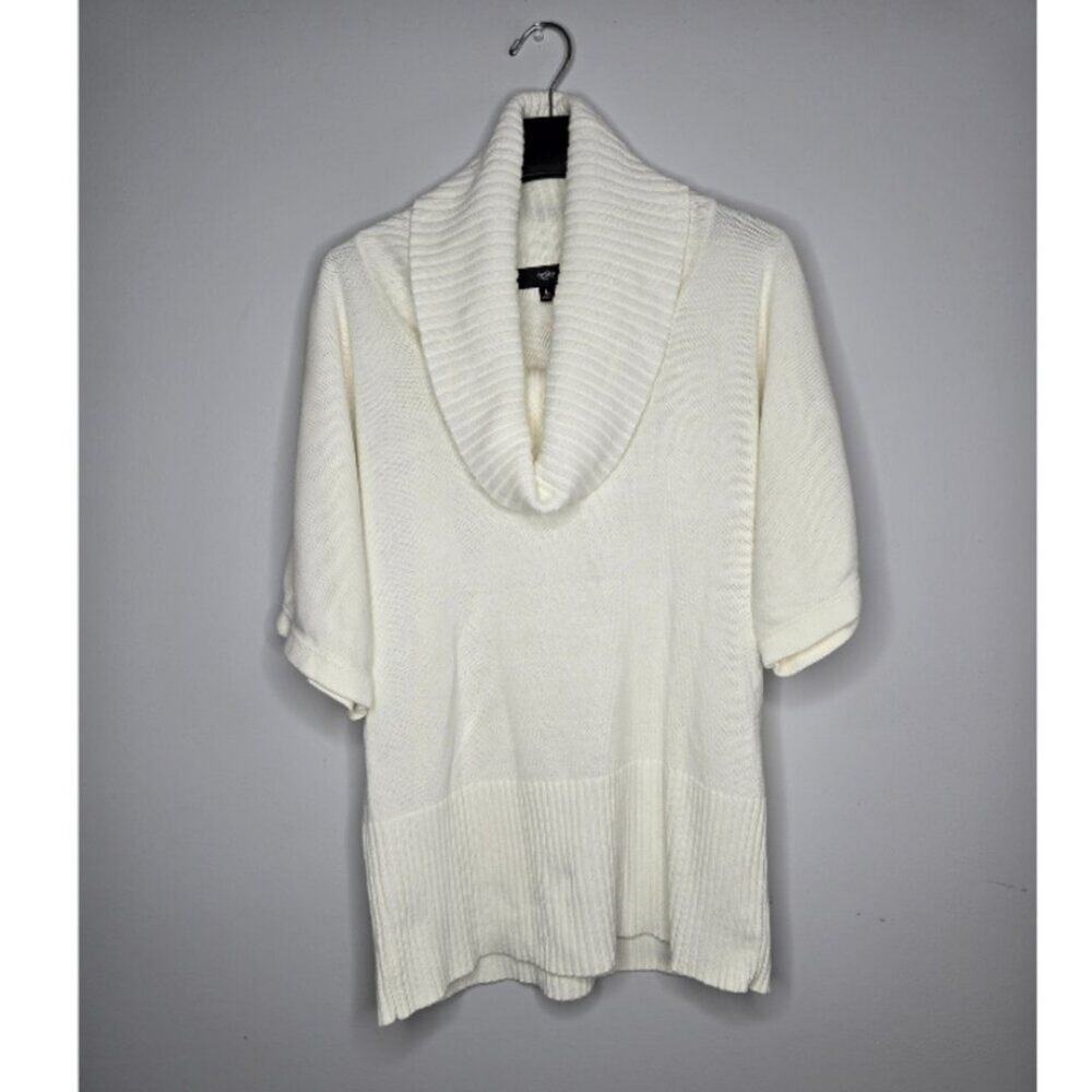 Mossimo Cream Short Sleeve Cowl Neck Sweater – Size L
